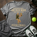 An Old Man Who Stills Plays Pickleball T-Shirt — Sport Grey