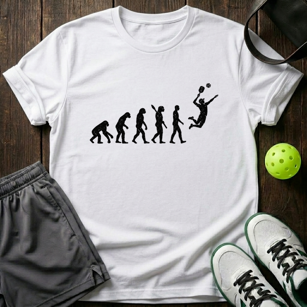 Pickleball Evolution T-Shirt — White