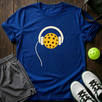 Pickleball Headphones T-Shirt — Royal