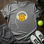 Pickleball Headphones T-Shirt — Sport Grey