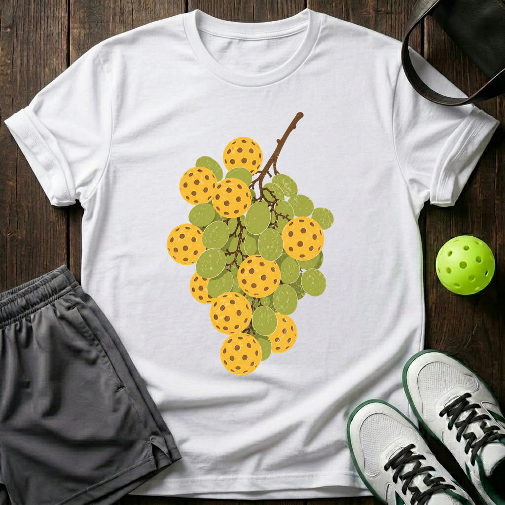Pickleball Grapes T-Shirt — White