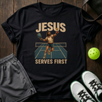Jesus Serves First T-Shirt — Black