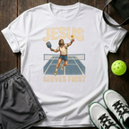 Jesus Serves First T-Shirt — White