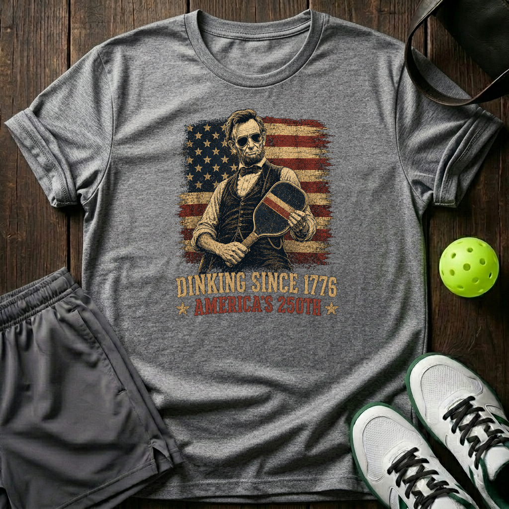 Dinking Since 1776 Americas 250Th T-Shirt — Sport Grey