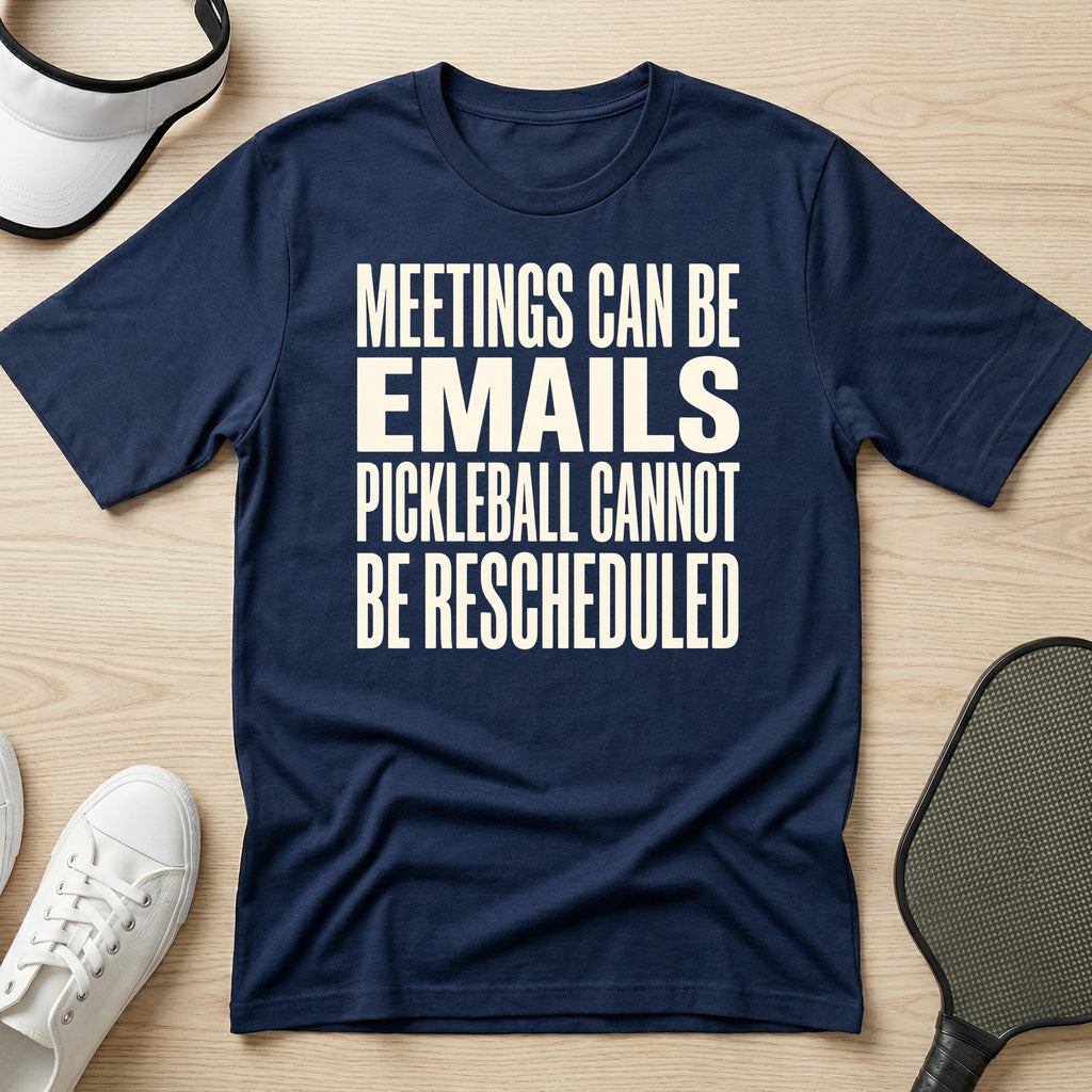 Meetings can be emails Pickleball cannot be rescheduled T-Shirt