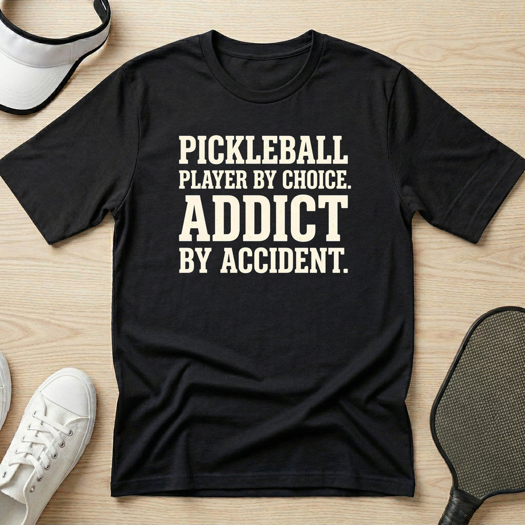 Pickleball player by choice. Addict by accident T-Shirt