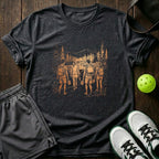 Squad Forest Walk Line Art Graphic T-Shirt