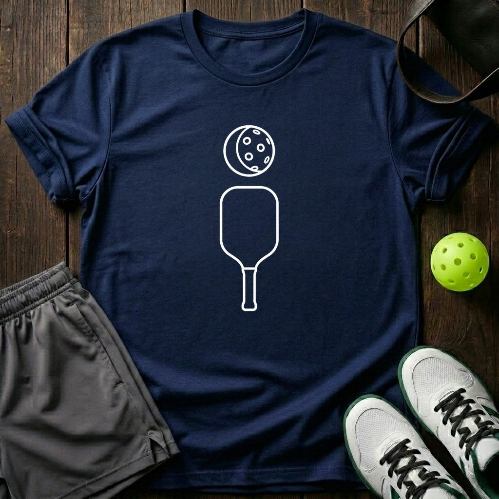 Paddle And Ball Minimalist Line Art Graphic T-Shirt