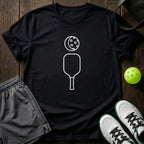 Paddle And Ball Minimalist Line Art Graphic T-Shirt