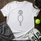 Paddle And Ball Minimalist Line Art Graphic T-Shirt