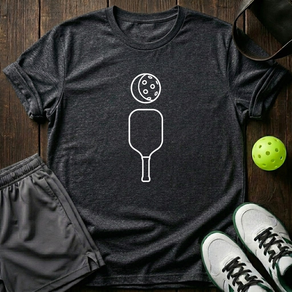 Paddle And Ball Minimalist Line Art Graphic T-Shirt