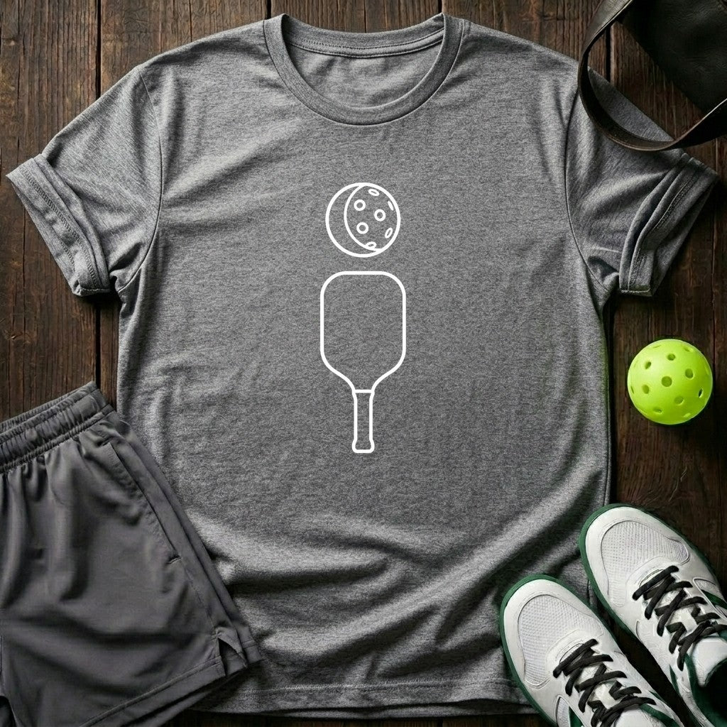 Paddle And Ball Minimalist Line Art Graphic T-Shirt