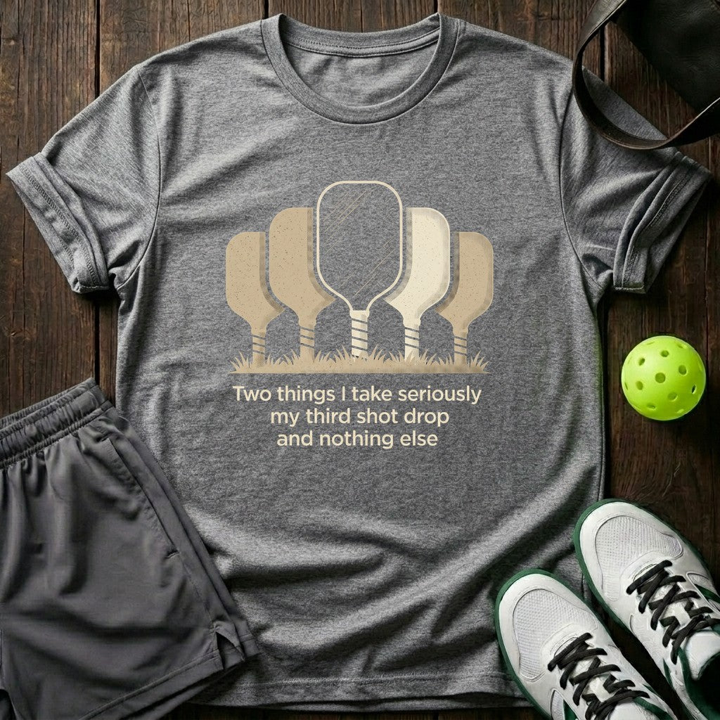 Two Things I Take Seriously My Third Shot Drop And Nothing T-Shirt