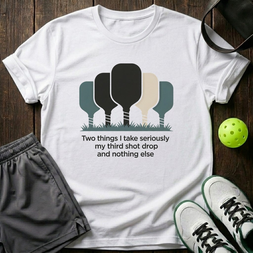 Two Things I Take Seriously My Third Shot Drop And Nothing T-Shirt