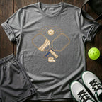 Crossed Paddles Retro Gold Illustration Graphic T-Shirt