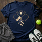Crossed Paddles Retro Gold Illustration Graphic T-Shirt