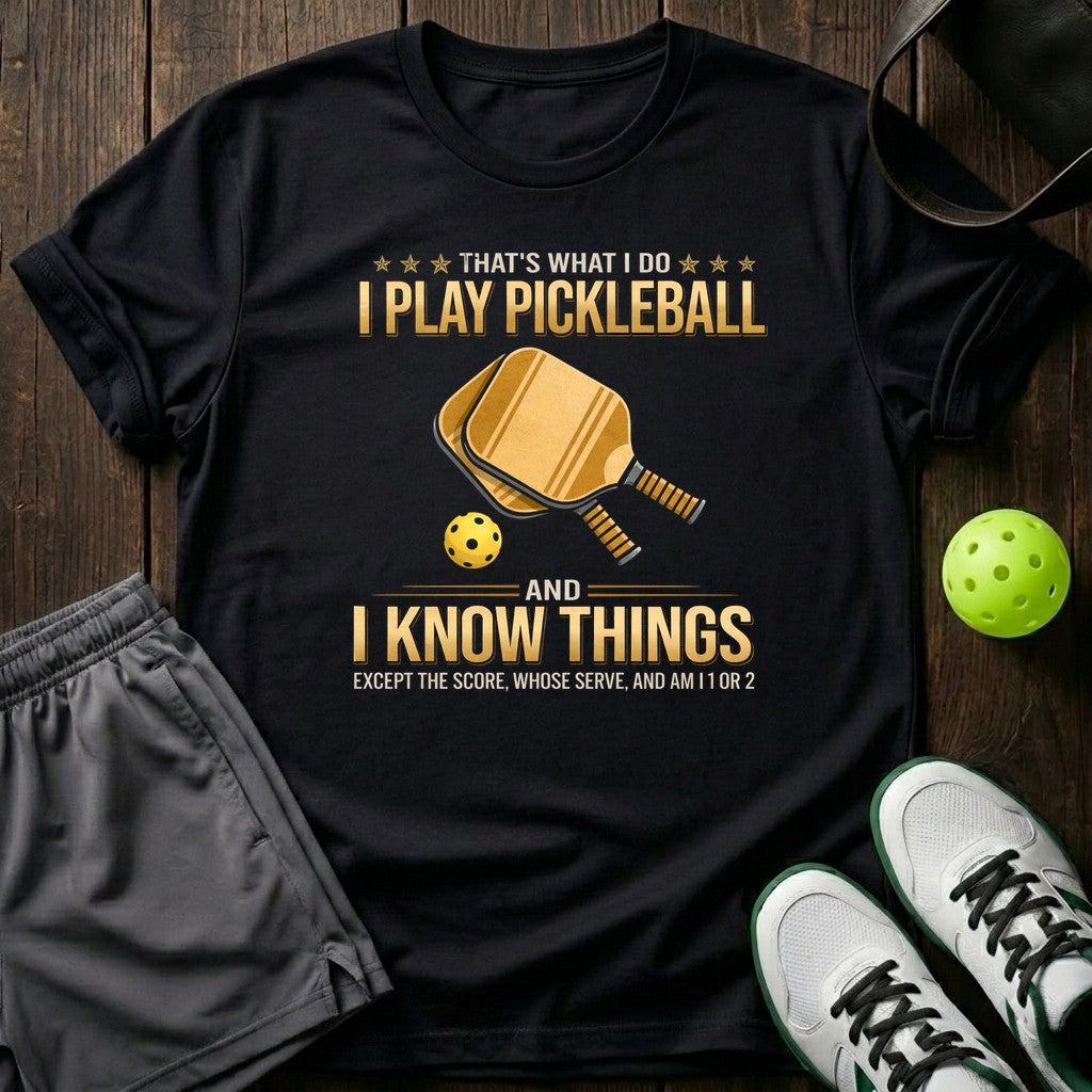 I play pickleball I know things T-Shirt