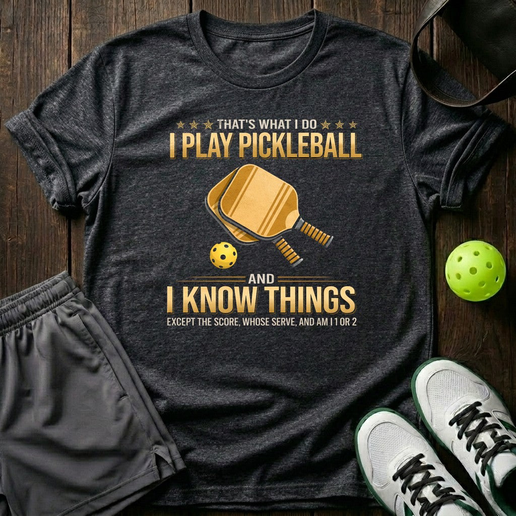 I play pickleball I know things T-Shirt