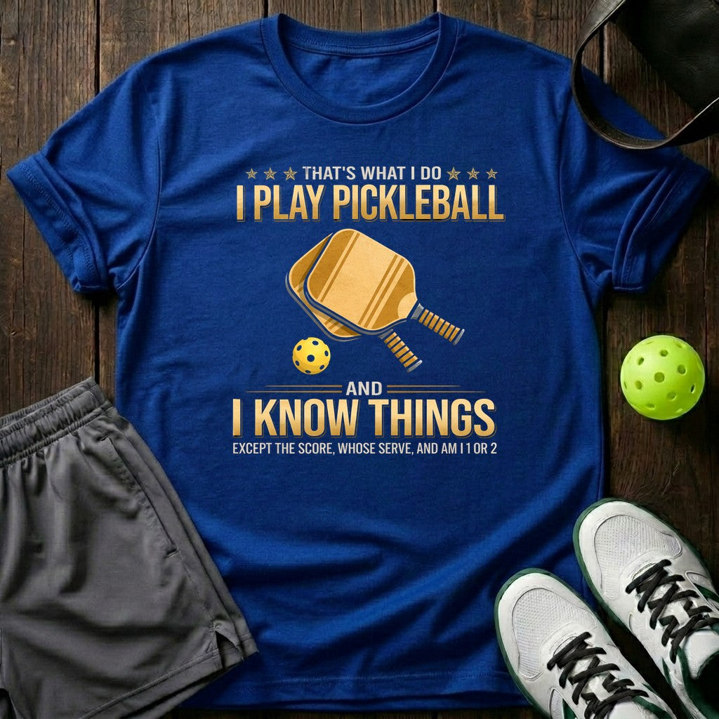 I play pickleball I know things T-Shirt