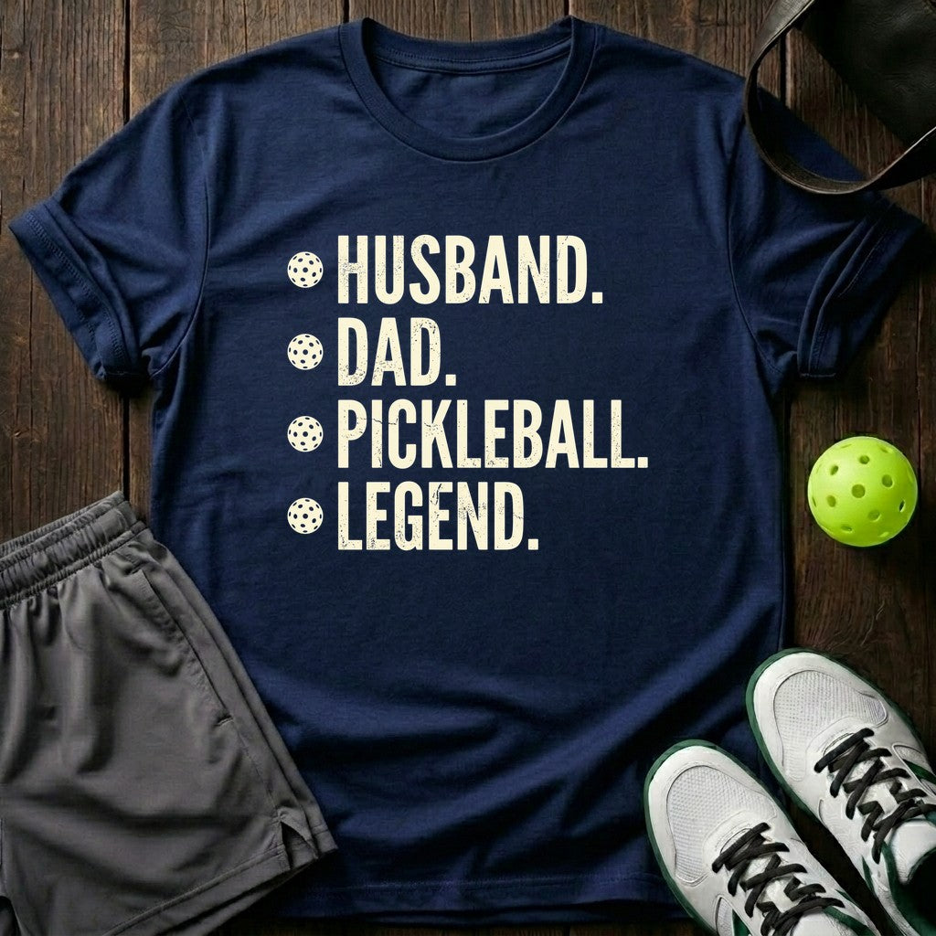 Husband Dad Pickleball Legend T-Shirt