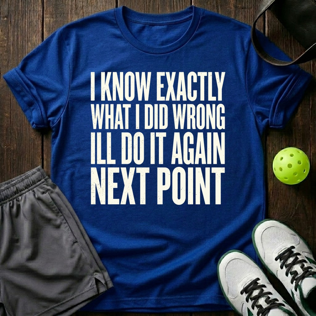 I know exactly what I did wrong I'll do it again next point T-Shirt