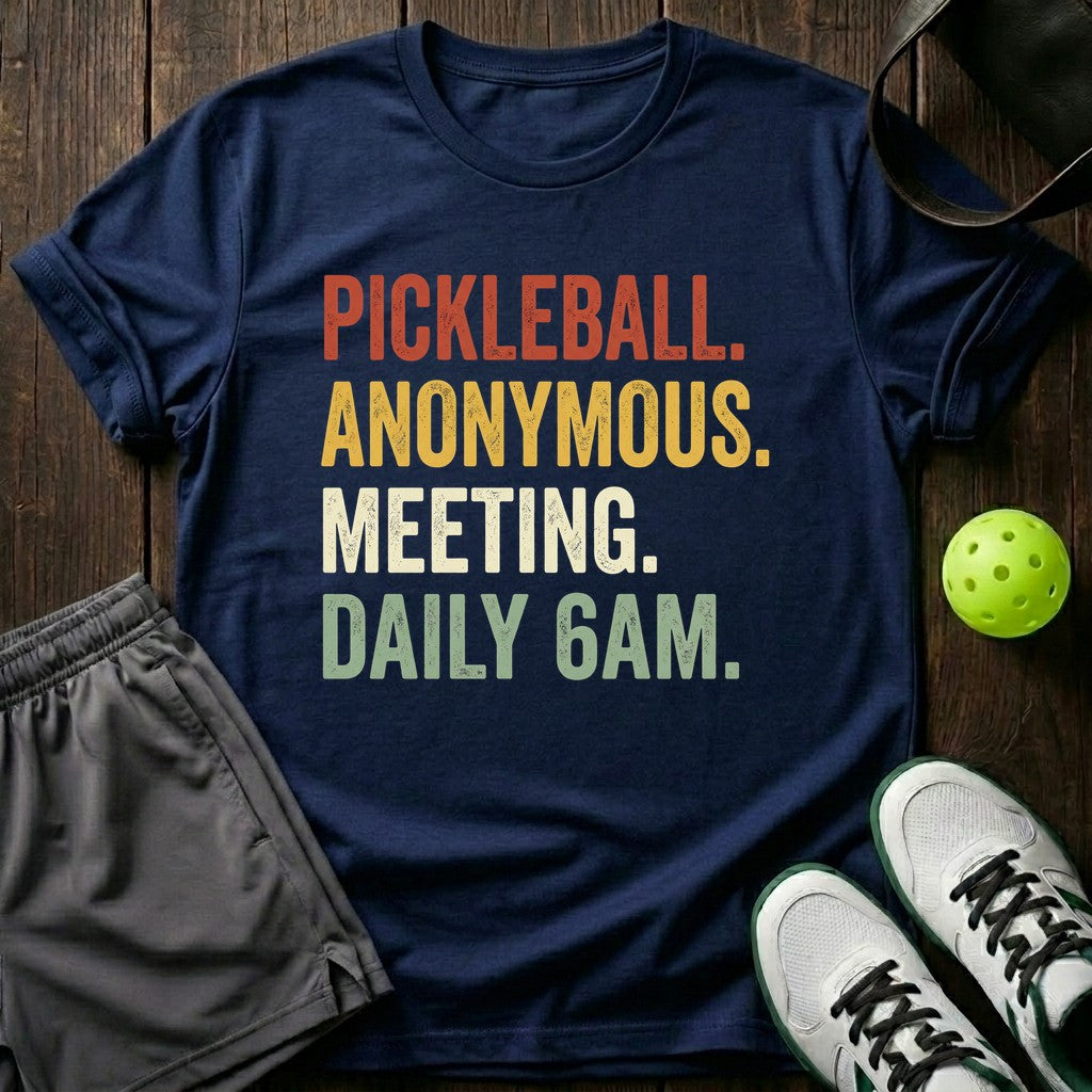 Pickleball Anonymous. Meeting Daily 6Am T-Shirt