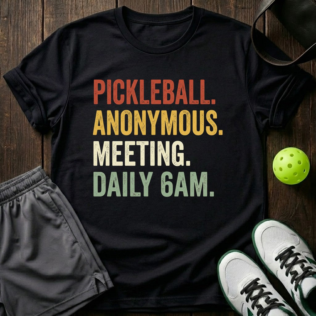 Pickleball Anonymous. Meeting Daily 6Am T-Shirt