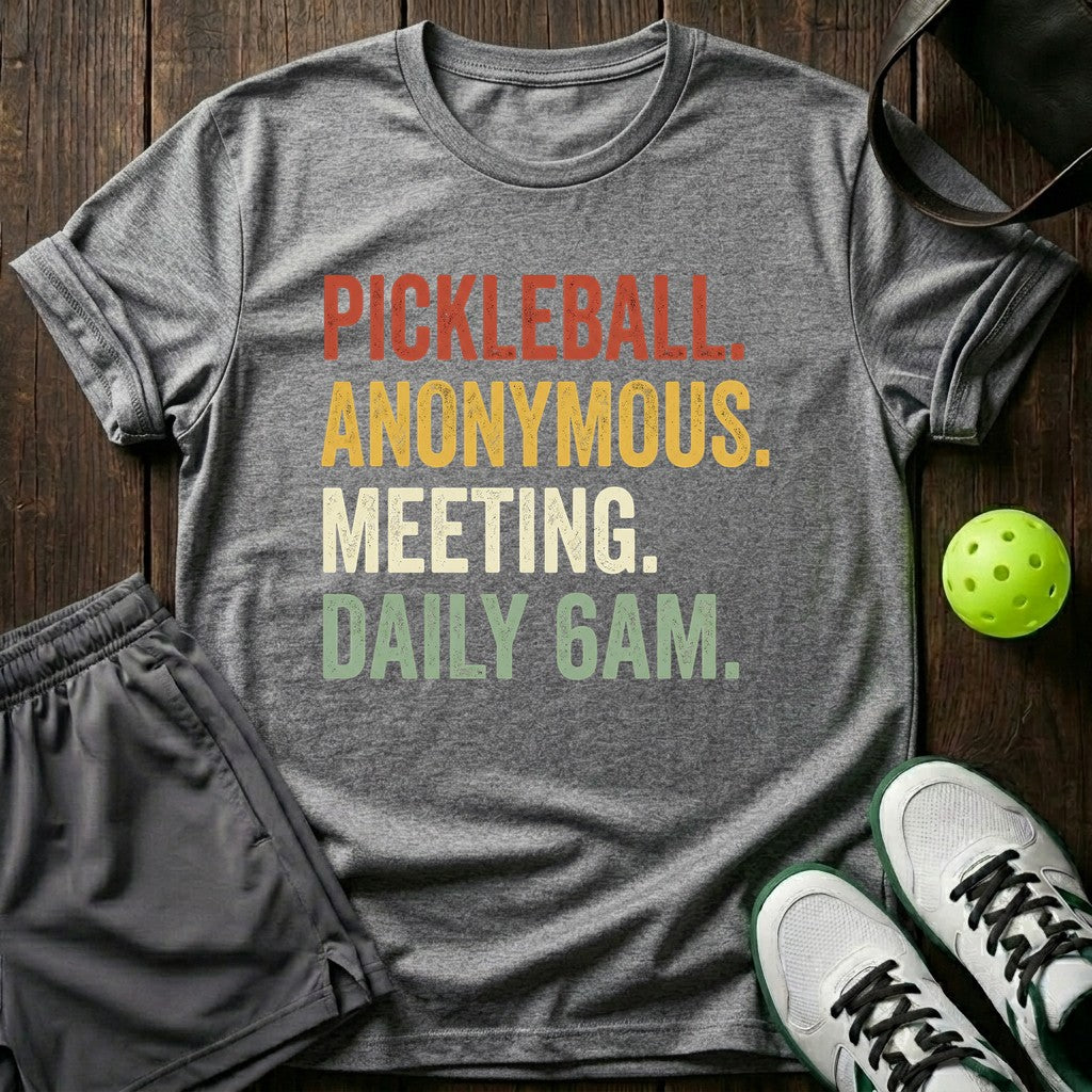 Pickleball Anonymous. Meeting Daily 6Am T-Shirt