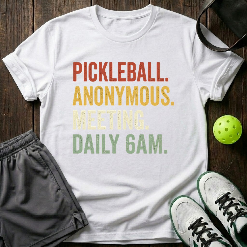 Pickleball Anonymous. Meeting Daily 6Am T-Shirt