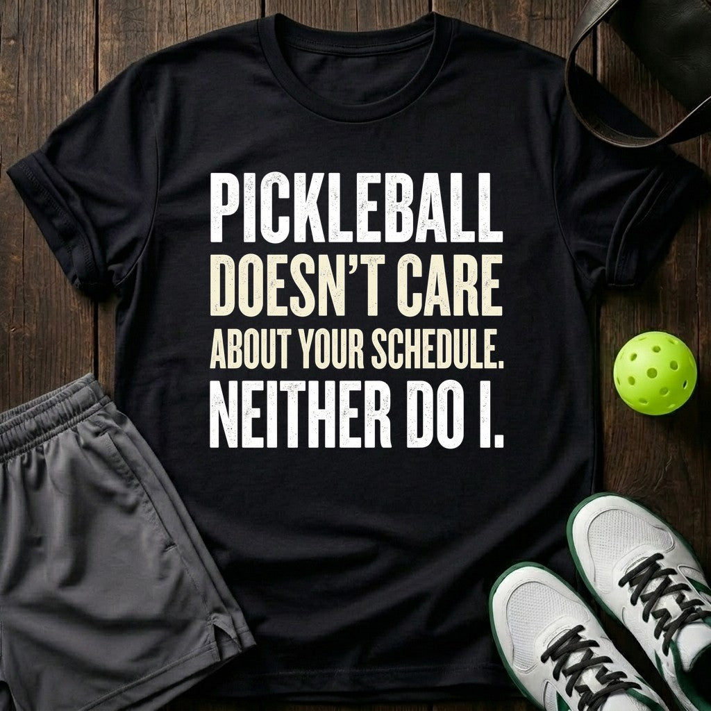Pickleball Doesn't Care About Your Schedule T-Shirt
