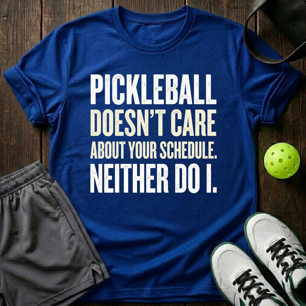 Pickleball Doesn't Care About Your Schedule T-Shirt