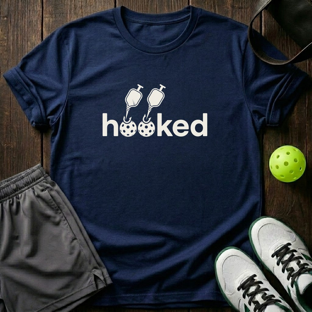 Hooked Pickleball T-Shirt