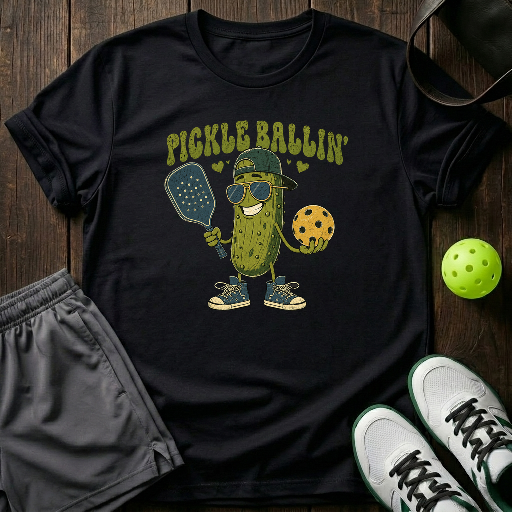 Pickle Ballin T-Shirt — Black