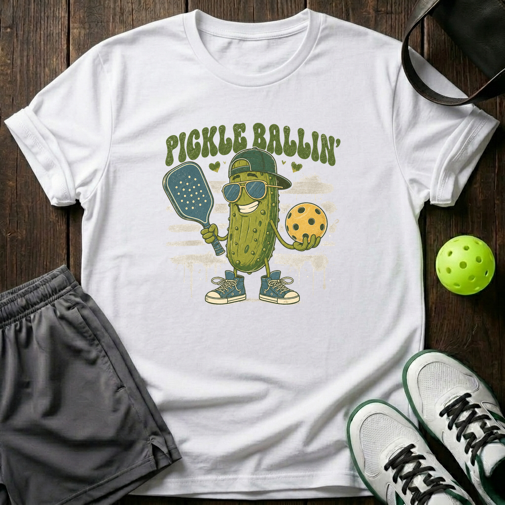 Pickle Ballin T-Shirt — White