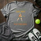 Real Granmas Play Pickleball T-Shirt — Sport Grey