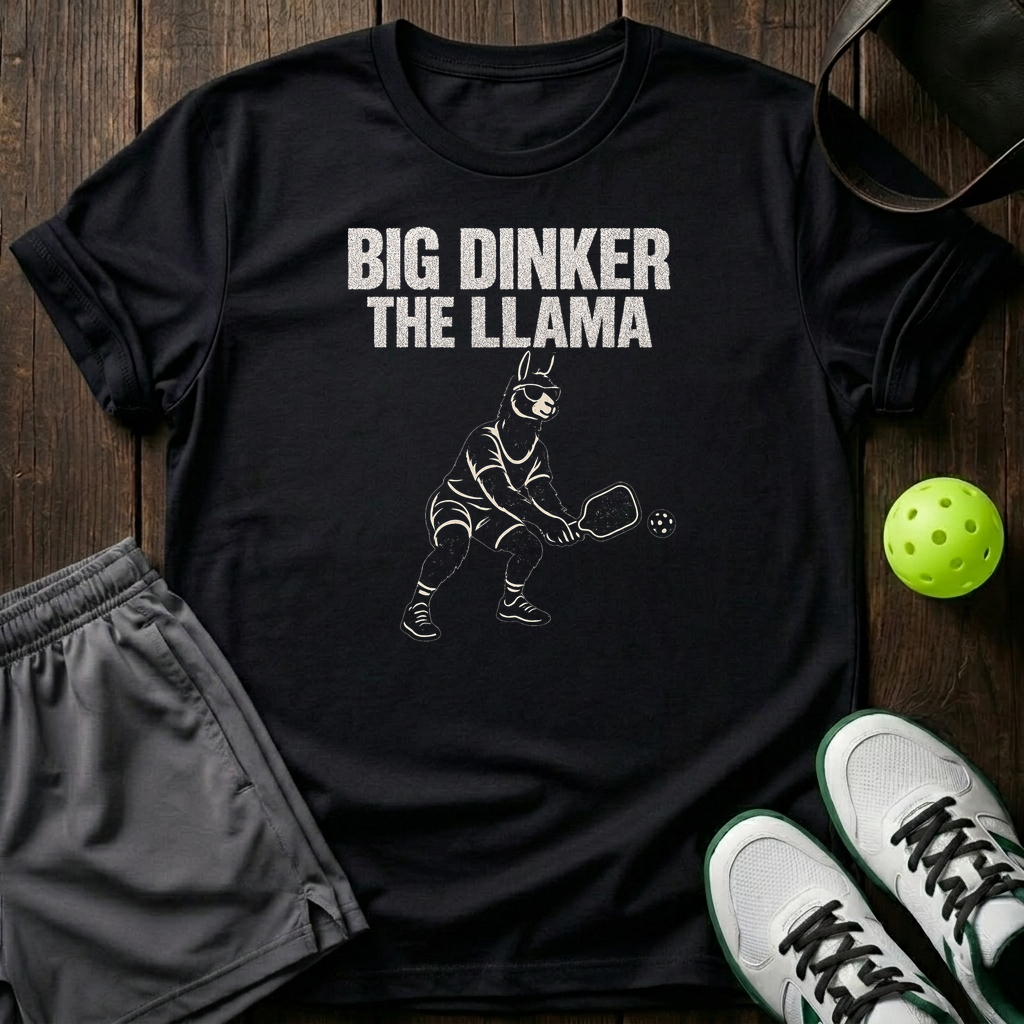 Big Dinker Llama T-Shirt — Black
