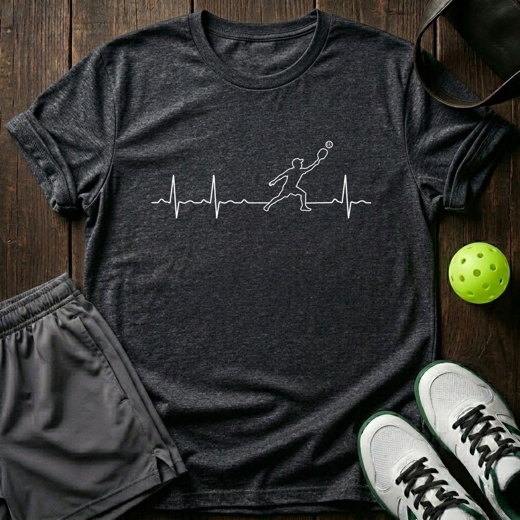 Pickeball Line T-Shirt — Dark Heather