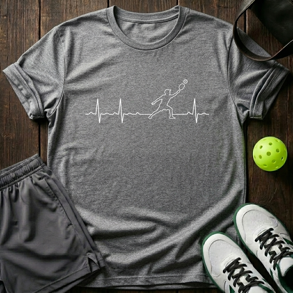 Pickeball Line T-Shirt — Sport Grey