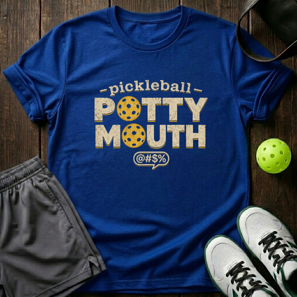 Pickleball Potty Mouth T-Shirt — Royal