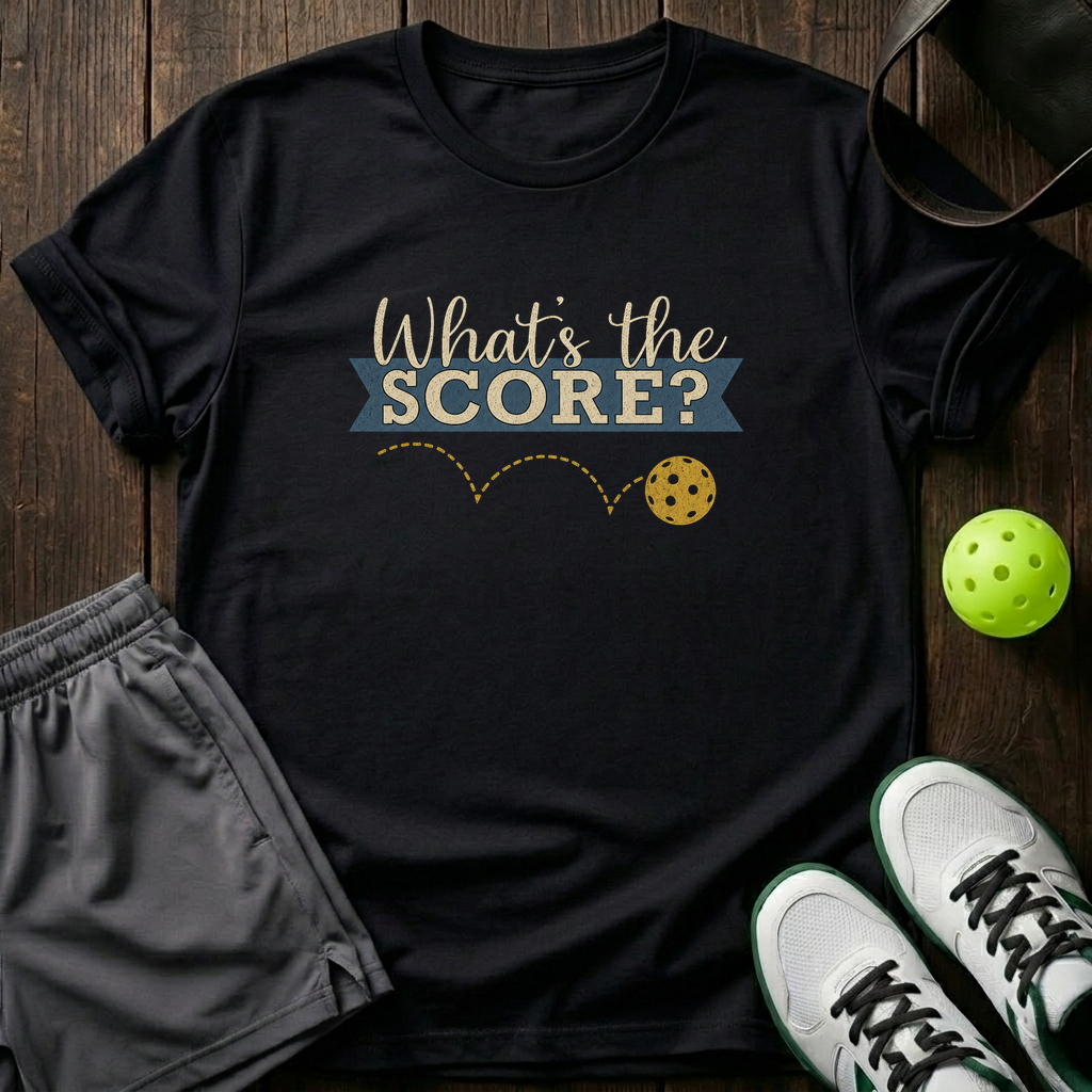 Whats The Score T-Shirt — Black