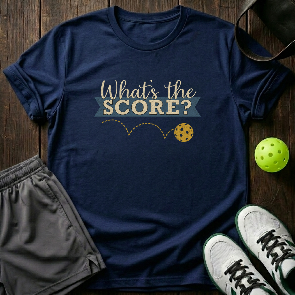 Whats The Score T-Shirt — Navy