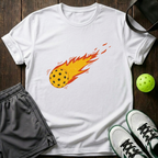 Flaming Pickleball T-Shirt — White
