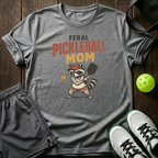 Feral Pickleball Mom T-Shirt — Sport Grey