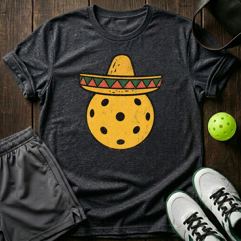 Sombrero Pickleball T-Shirt — Dark Heather