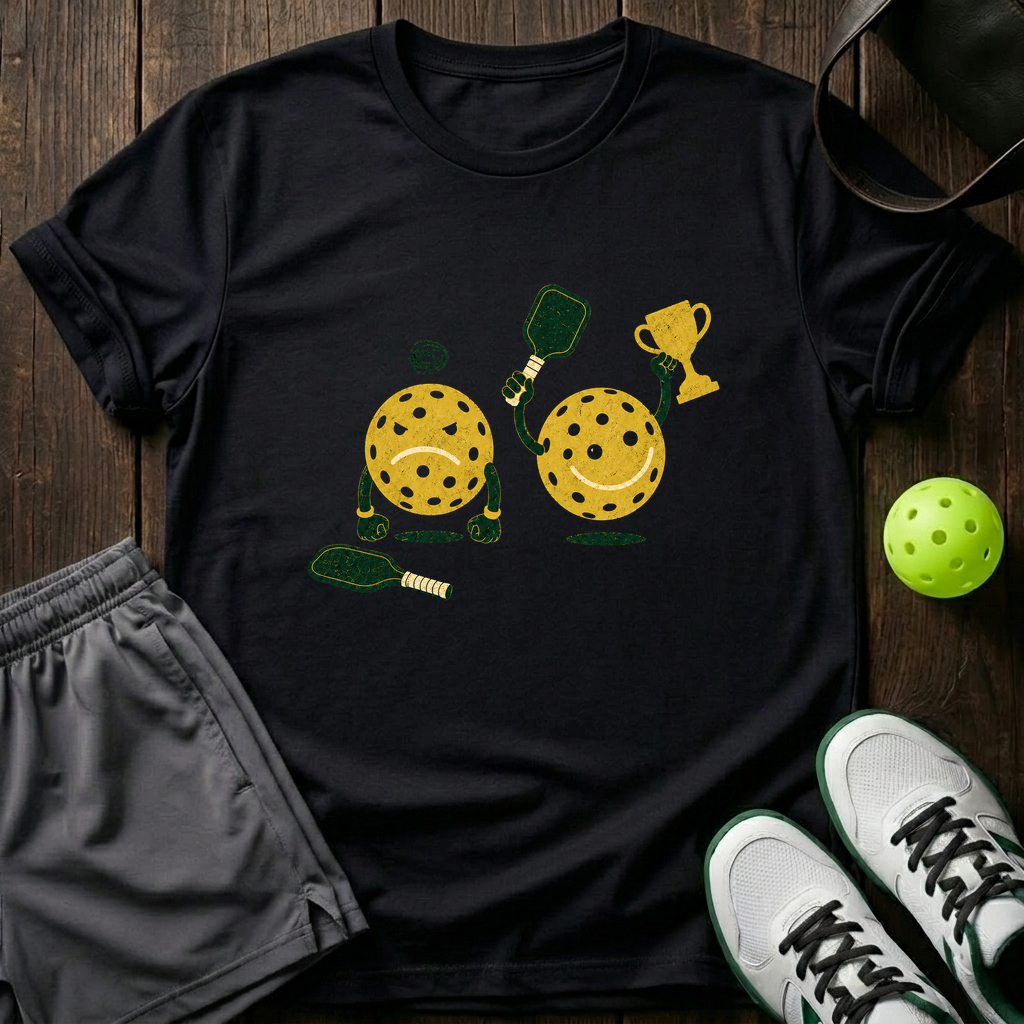 Pickleball Rivalry T-Shirt — Black
