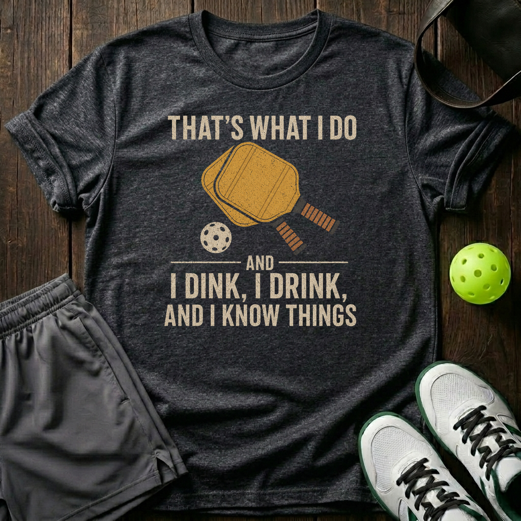 I Dink I Drink And I Know Things T-Shirt — Dark Heather