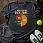 Why I Lost At Pickleball T-Shirt — Dark Heather