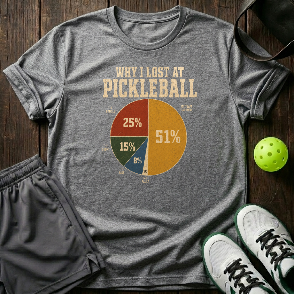Why I Lost At Pickleball T-Shirt — Sport Grey