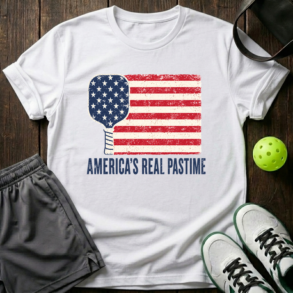 America's Real Pastime T-Shirt — White