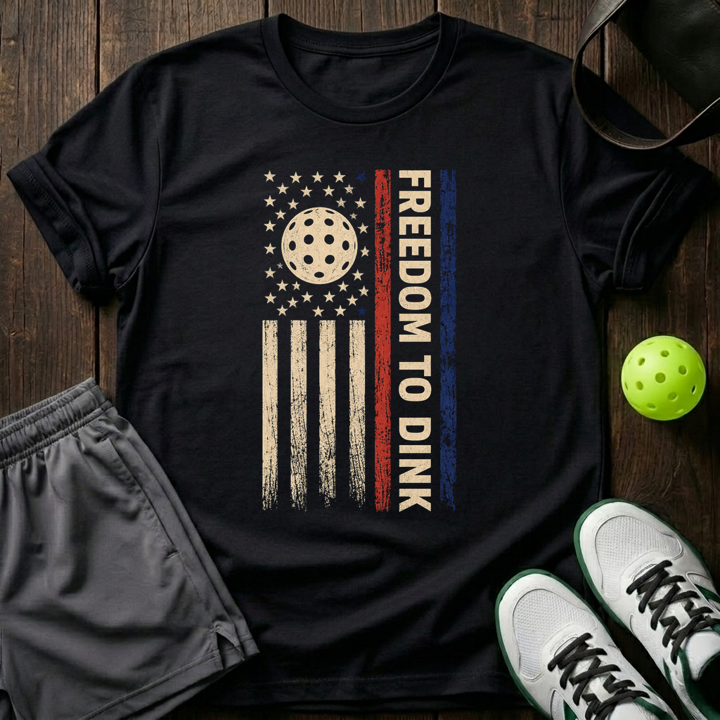 Freedom To Dink T-Shirt — Black